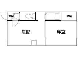 ロアジス1 1DKの間取図画像