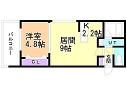 癒禅3.2 1LDKの間取図画像