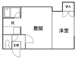 ロアール新札幌2-6 1LDKの間取図画像