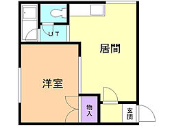 アーバン大谷地 1LDKの間取図画像