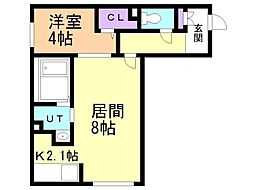AYAHILLS 1LDKの間取図画像