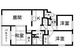 朝日プラザ新札幌 3LDKの間取図画像