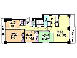 シティアベニュー2ndコート 4LDKの間取図画像