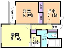 間取図画像 2LDK