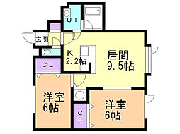間取図画像 2LDK