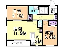 JR函館本線 厚別駅 徒歩6分 4階/-