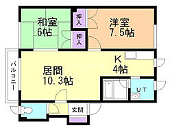 間取図画像 2LDK
