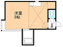 K&N新札幌 ワンルームの間取図画像
