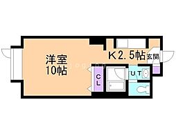 藤井ビルひばりが丘 1Kの間取図画像