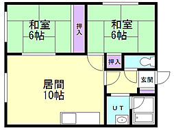 第2オリラハイツ 2LDKの間取図画像