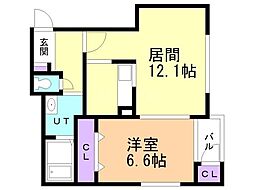 パラッツオわたなべ 1LDKの間取図画像
