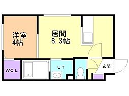 北広島市共栄町1丁目マンション 1LDKの間取図画像