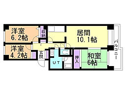 ひばりが丘パーク・マンション3 3LDKの間取図画像