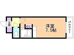 リバーサイドヒルズ ワンルームの間取図画像