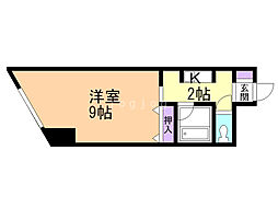 メゾンドシャンブル 1Kの間取図画像