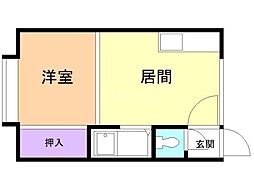 グレース18 1DKの間取図画像