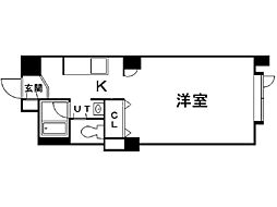 藤井ビルひばりが丘 1Kの間取図画像