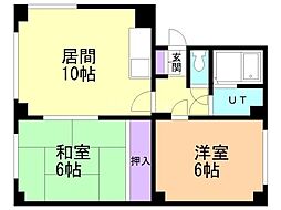 ハイムS31 2LDKの間取図画像