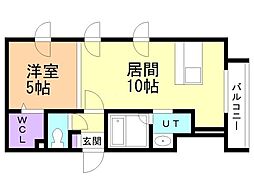 ＢＲＡＶＩＳ　ＴＯＹＯＨＩＲＡ 8階1LDKの間取り