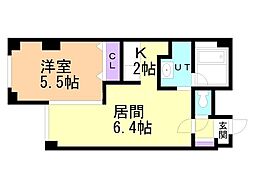 プリムラK1 1LDKの間取図画像