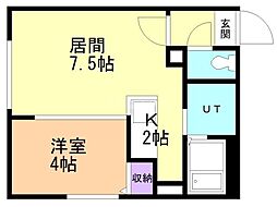 仮）ラフィーネ平岸II 3階1LDKの間取り