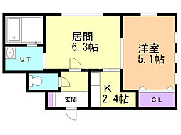 間取図画像 1LDK
