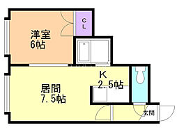 間取図画像 1LDK