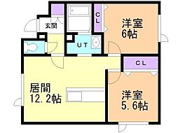 間取図画像 2LDK