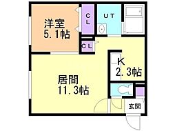 間取図画像 1LDK