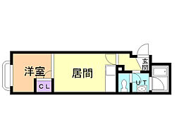 No.8広和ハイツ 1LDKの間取図画像
