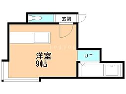 MMハイツ2 ワンルームの間取図画像