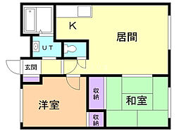 間取図画像 2LDK
