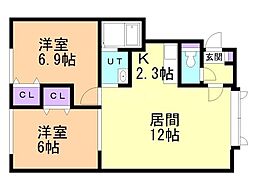 間取図画像 2LDK