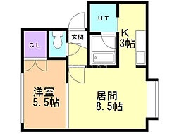 間取図画像 1LDK