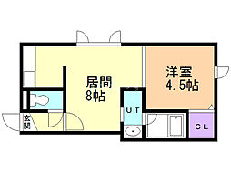 リッチタウン栄通六番館 1LDKの間取図画像