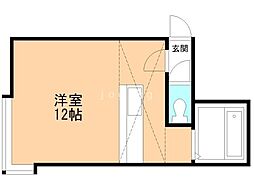 プレスティジャス美園 ワンルームの間取図画像