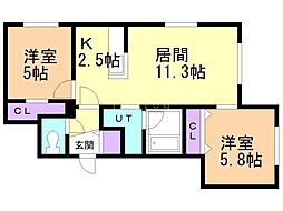 間取図画像 2LDK