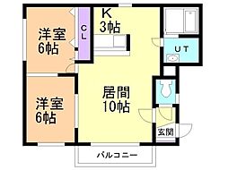 間取図画像 2LDK