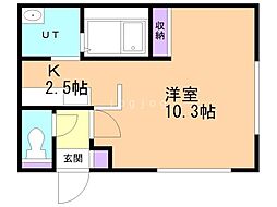 カーサ清田 1Kの間取図画像
