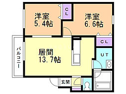 間取図画像 2LDK