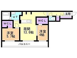 間取図画像 2LDK