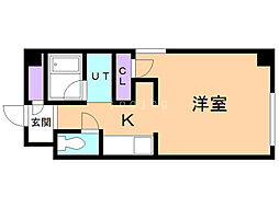 永井ビルディングユートピア清田32 1Kの間取図画像