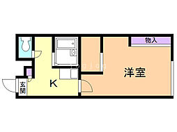 レオパレス真栄 1Kの間取図画像