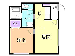 ネストコート 1LDKの間取図画像
