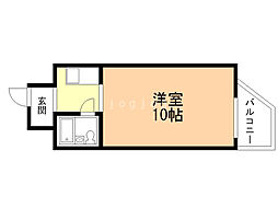 トーカン第3中の島マンション札幌第8 ワンルームの間取図画像