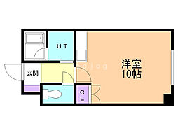 シュロス西岡 ワンルームの間取図画像