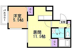 プリマソレイユ 1LDKの間取図画像