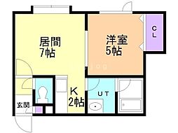 ラパス真栄 1LDKの間取図画像