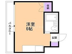 アークパレス平岸 ワンルームの間取図画像