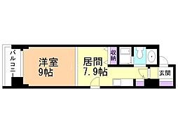 フラット・A 1LDKの間取図画像